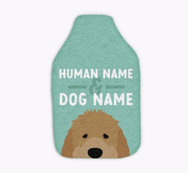 Human and Dog Names: Personalized {breedFullName} Hot Water Bottle